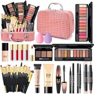 Muiefe Set Trucchi Donna con Trousse Trucchi, Kit Trucco Make Up Completo Professionale, Cofanetto Regalo Ragazza Trucchi con BB Cream Paletta Ombretti Fondotinta Matite Ssopracciglia Matita Occhi Mascara