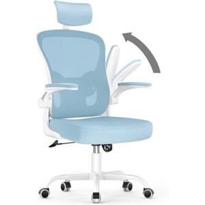 rattantree Sedia da Ufficio, Sedie Ufficio Scrivania con Poggiatesta Regolabile, Blue | Sedia Ergonomica per Computer con Braccioli Regolabili e Supporto Lombare per Home Office
