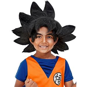 Funidelia | Parrucca da Goku Dragon Ball per Bambino - Son Goku, Sfera del Drago, Manga - Accessori per Bambini, Accessorio per Costume - Nero