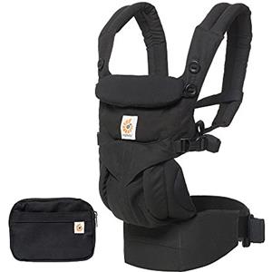 Ergobaby Omni 360 Marsupio Neonati Ergonomico, 4-Posizioni Porta-Bebe per 0 Mesi a Bambino 20kg, Pure Black