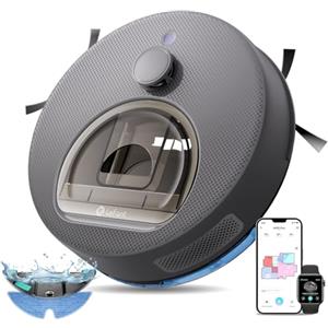 Lefant M330 Plus Robot Aspirapolvere con Mappatura Anti-Groviglio Grigio | Aspirazione 5000Pa, Peli Animali, 3 Mappe, Mop Magnetico, Rilevamento Tappeti, Aspirapolvere Robot per Casa , Grigio