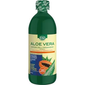 ESI, Aloe Vera da Bere con Papaya Fermentata e Sambuco, Proprietà Antiossidanti e Digestive per le Difese dell'Organismo, Aiuta la Funzionalità delle Prime Vie Respiratorie, Succo 500 ml