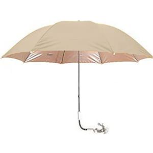 cosedacasa Ombrellone per Sdraio Sedia da Mare Spiaggia Giardino Piscina Pieghevole 120 cm Parasole con Pinza inclinazione Regolabile-Beige
