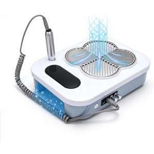 Lnopever Aspiratore per unghie 3 in 1 con lampada UV e aspirazione della polvere per | Fresa elettrica per unghie con LED e lima per unghie in gel, unghie acriliche, manicure e pedicure, per salone e casa