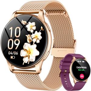 Doomixs Orologio Smartwatch Donna con Chiamate Bluetooth: 1.32" AMOLED Smart Watch da Cardiofrequenzimetro Pressione Sanguigna Sonno Sport Contapassi Impermeabile IP68 Fitness Watches per Android e IOS