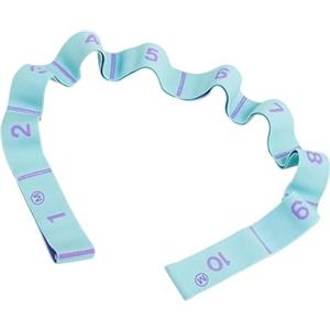 Generic Cinghia elastica con passanti elastici per fitness | 10 passanti per la gamba della cintura di flessibilità, per yoga, pilates, danza, ginnastica, ginnastica domestica