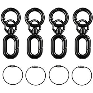 Generic Chiusura lampo antifurto antifurto in lega doppia apertura Keychain | Clip da viaggio con cerniera per camper, moto, zaino in spalla, escursionismo, portico, borsa, bagagli, scuola