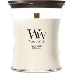 WoodWick Candela profumata | Candela a clessidra media | White Honey | Regali perfetti per donne