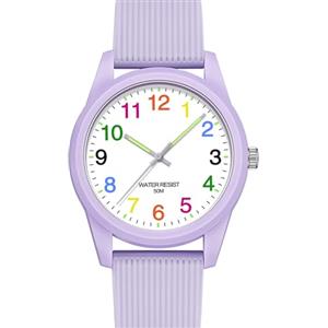 SOCICO Orologio analogico sportivo impermeabile 30m per bambini 5-15 anni | Fascia leggera per scuola e svago, antiurto, quadrante chiaro, sicuro per le attività quotidiane dei bambini