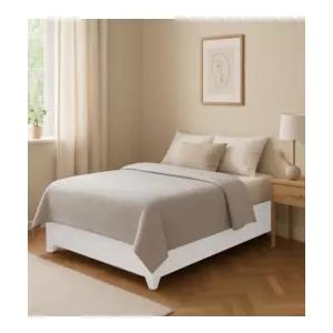 Letto una piazza e mezza con contenitore e piedini bed box olmo naturale 120x190 cm