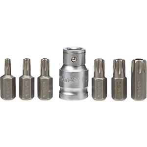 Yato YT-0416 - Set di punte per cacciavite Torx, 7 pezzi T25-T55