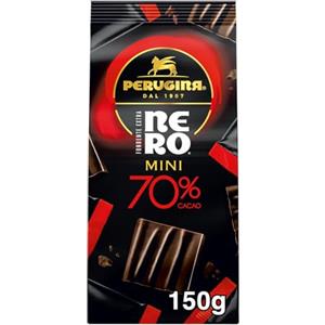 PERUGINA NERO Mini Cioccolatini Fondenti 70% Sacchetto 150g | Sfoglie di intenso cioccolato extra fondente Luisa 70%. Sacchetto circa 16 cioccolatini incartati singolarmente 150g