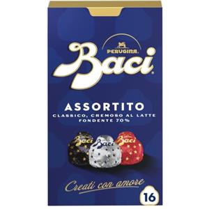Perugina BACI PERUGINA Cioccolatini Assortiti ripieni al Gianduia e Nocciole Scatola 200g