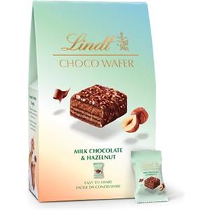 Lindt Bag Choco Wafer Nocciole Praline Croccanti al Latte con Nocciola e Gianduja, Confezionate singolarmente 135g