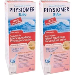 Physiomer Baby Spray Nebulizzato Soluzione isotonica con Acqua di Mare per il Naso Chiuso dei Neonati e Bambini, Decongestionante per l'igiene quotidiana e prevenzione attiva, Beccuccio comfort, 115ml