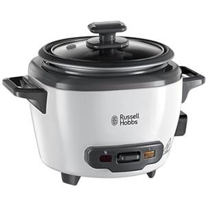 Russell Hobbs Cuociriso Piccolo, 0,4 L, 200 W, Pentola Antiaderente | Multi-Cottura, Funzione Mantenimento Caldo, 3 Porzioni, Ideale per 1-2 Persone, Misurino e Cucchiaio Inclusi, 27020-56