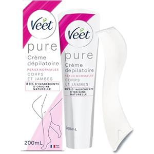 VEET PURE - Crema depilatoria corpo e gambe - pelli normali - senza odore di ammoniaca - 200 ml