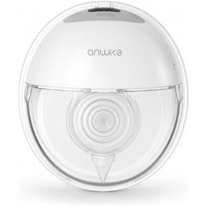 ANWIKE K10 Tiralatte Elettrico Indossabile, 4 modalità, 20 livelli | 1200mAh, coppa ampia 27 mm, fino a 320 mmHg, Tiralatte Portatile Mani Libere, basso rumore, design verticale(Bianco)