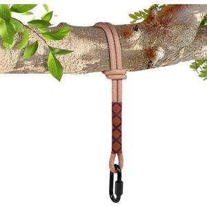 Vicloon Corda per Altalena, 150 cm Corda Altalena con Gancio Resistente, Contiene Fino a 200 kg, Set di Fissaggio per Campeggio All'Aperto, Amaca, Altalene, Marrone