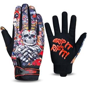 WFX Guanti da moto per uomini e donne, guanti da ciclismo traspiranti per touchscreen, guanti da corsa per ATV, MTB, BMX e motocross, equitazione e bicicletta