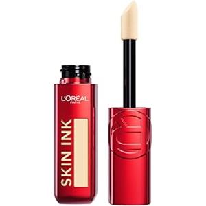 L'Oreal Paris L'Oréal Paris Fondotinta Correttore 2 in 1, Copertura Semplice e Uniforme Fino a 48h, Finish Matte, Semipermanente, Texture Leggera, Infallible Skin Ink, Tonalità: Light Warm 100, 15 ml