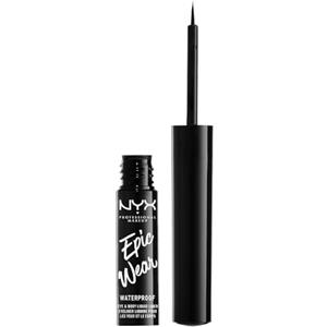 NYX Professional Makeup Eyeliner liquido semi-permanente Epic Wear, a lunga tenuta, Waterproof, per viso e corpo, finish matte, Colore: nero