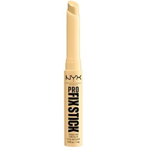 NYX Professional Makeup Correttore Giallo, Corregge le Discromie per Pelli da Chiare a Medie, Tenuta fino a 12h, Arricchito con Acido Ialuronico, Pro Fix Stick, Tonalità: Yellow, 1,6 g