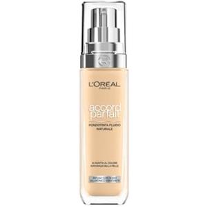 L'Oreal Paris L'Oréal Paris Fondotinta Liquido, Incarnato Uniforme e Illuminato, Finish Naturale, Per Tutti i Tipi di Pelle, Formula con Acido Ialuronico, Accord Parfait, Tonalità: 2D/W Golden Almond, 30 ml