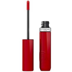 L'Oreal Paris L'Oréal Paris Rossetto Liquido, Colore Intenso ed Effetto Laccato, Tenuta 16H, Resistente alle Sbavature, No Transfer, Con Squalano, Infaillible Laque Resistence, Tonalità: 420 Le Rouge Paris, 4,3 ml