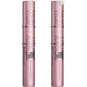 Maybelline New York Mascara Ciglia Sensazionali Sky High, Volumizzante e Allungante, Definisce, incurva e moltiplica, Nero, Confezione da 2