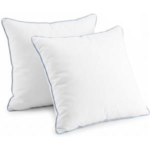 COSYLAND Set 2 Cuscini Letto in Cotone, 60 x 60 cm, Bianco | Imbottitura da 700 g alternativa alla piuma, comfort equilibrato per ogni posizione di riposo