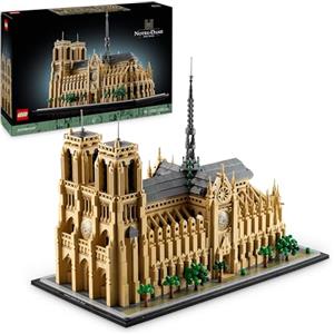LEGO Architecture Notre-Dame de Paris 21061 | Set per adulti, modellino di monumento da costruire, kit di modellismo da collezione, regalo di compleanno, 4383 pezzi