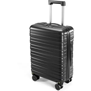 Lekesky Valigia Bagaglio a Mano 55x40x20, Trolley Cabina Rigido 40L TSA | Valigia rigida in ABS antigraffio, Nero, 4 ruote 360° rimovibili, 2,9 kg, conforme Ryanair EasyJet, viaggi brevi e weekend