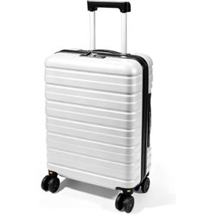 Lekesky Valigia Bagaglio a Mano 55x40x20, Trolley Cabina Rigido 40L TSA | Valigia rigida in ABS antigraffio, Beige, 4 ruote 360° rimovibili, 2,9 kg, conforme Ryanair EasyJet, viaggi brevi e weekend