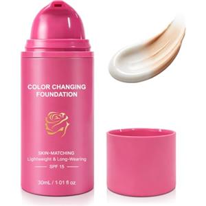 WINE LIP TINT Fondotinta F che cambia colore per pelli mature, fondotinta coprente, fondotinta liquido, a lunga durata, nasconde rughe, finitura naturale, trucco per tutti i tipi di pelle, 30 ml