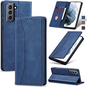 Jasonyu Cover per Samsung Galaxy S21, Portafoglio PU Pelle, Blu | Flip Libro, Slot Porta Carte, Magnetica, Funzione Supporto, TPU Antiurto Custodia