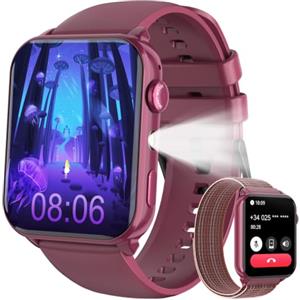 Baolubao Smartwatch Donna, Orologio Smartwatch Donna con Torcia,Notifiche,Contapassi | 1.91" Orologio Intelligente Fitness con Effettua/Risposta Chiamate, 100+ Modalità Sportive, Fitness Tracker Impermeabile IP68
