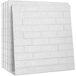 Fiqops 20 pannelli di carta da parati 3D, 77 x 70 cm, autoadesivi, effetto pietra, impermeabile, per camera da letto, bagno, soggiorno