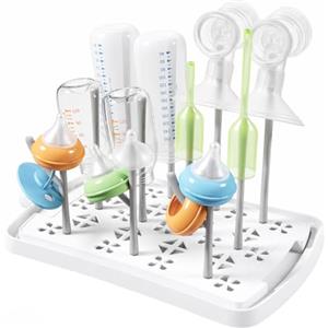 Lifewit Scola Biberon Salvaspazio con Vassoio Raccogligocce, Scolabiberon Portatile per Cucina e Viaggi, Neonati Accessori Utili per Biberon, Bottiglie, Tettarelle, Accessori per Tiralatte