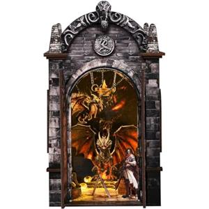 BATTREVO Book Nook Kit-Regno Nascosto del Drago- DIY Miniatur Kit Buchstütze 3D Holzpuzzle mit Staubschutzhülle für Bastelenthusiasten,Natale, compleanno, regali