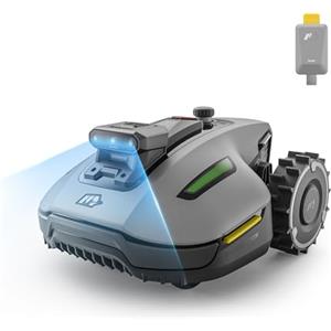 MAMMOTION YUKA mini 2 500 Robot Tagliaerba senza Filo Perimetrale con Modulo 4G, Visione AI Tri-Cam, Nessuna Interruzione del Segnale, senza RTK, DropMow, Taglio a 500㎡, 45% Pendenze