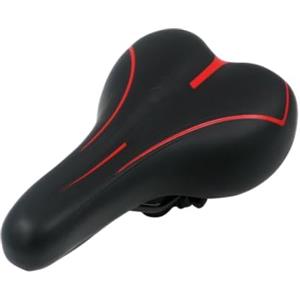 EfforPrac Seggiolino imbottito largo per bicicletta, 24,9 cm, spugna spessa | Bordo anteriore stretto, riduce l'attrito della coscia, movimento fluido della gamba, curva ergonomica