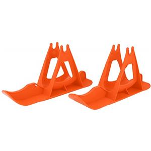 Riuulity Attacco Sci per Bici Senza Pedali per Bambini, Slitta da | Materiale Plastico, Facile da Fissare Senza Attrezzi, Adatto a Biciclette Senza Pedali, Cinghie Durevoli per Guida Sulla ,