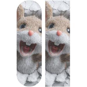 Decor Trendy nastro antiscivolo skateboard Funny Mouse 3d Wall Art scooter grip nastro | nastro antiscivolo per longboard cruiser board grip nastro esterno, facile da tagliare