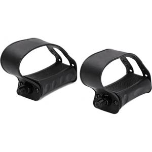 ECOVELO Coppia Pedali 1/2 con Cinghie Antiscivolo per Cyclette Indoor | Regolabili, Ricambio, Bici da Camera, Pedaliera Indoor, Antiscivolo