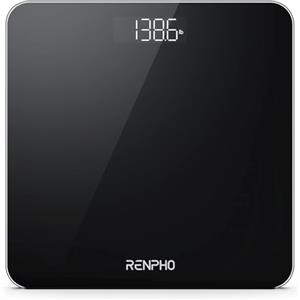 RENPHO Bilancia Pesa Persone RENPHO, Bilancia Pesapersone Digitale Alta Precisione con Lettura Grande LED Display, Pesatura in kg/lb/st, Grande Pedana 280 x 280 mm