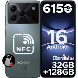 DOOGEESmart Note 56 Pro Android Smartphone 16, 6150mAh, 6.56 Inch HD+ 90Hz IPS, 32GB + 128GB/2TB TF, 13MP+8MP, 4G Mobile Phone Offer Smartphone, 8.45 mm Ultrathin, Dual SIM/Octa Core/Face ID/GPS green