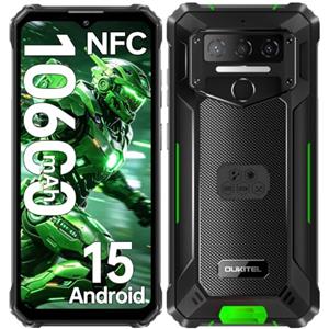 OUKITEL WP23S Rugged Smartphone 10600mAh, 6,52" HD+ Cellulare Antiurto | Android 15 Telefono Indistruttibile 16GB+64GB/1TB, Fotocamera 13MP, Impermeabile IP68/IP69K, 4G Dual SIM/OTG/NFC/Face ID/GPS