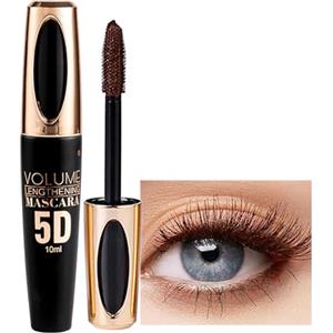 MockTota Marrone Mascara 5D Resistente all'Acqua - Volume Intenso & Effetto Riccio | 10ml Vegano e Durevole | Per Matrimoni, Feste e Trucco da Palco