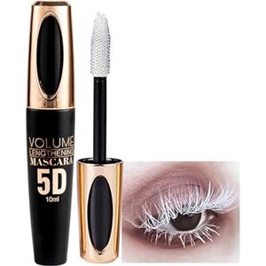 MockTota Bianco Mascara 5D Resistente all'Acqua - Volume Intenso & Effetto Riccio | 10ml Vegano e Durevole | Per Matrimoni, Feste e Trucco da Palco